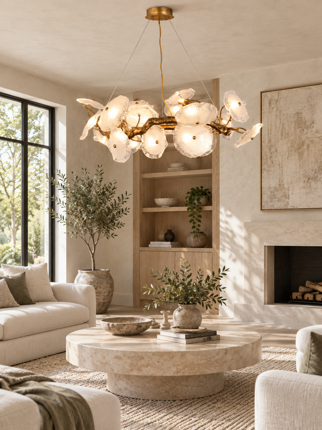 Avenhurst Lustre Lotus En Verre – vue 9
