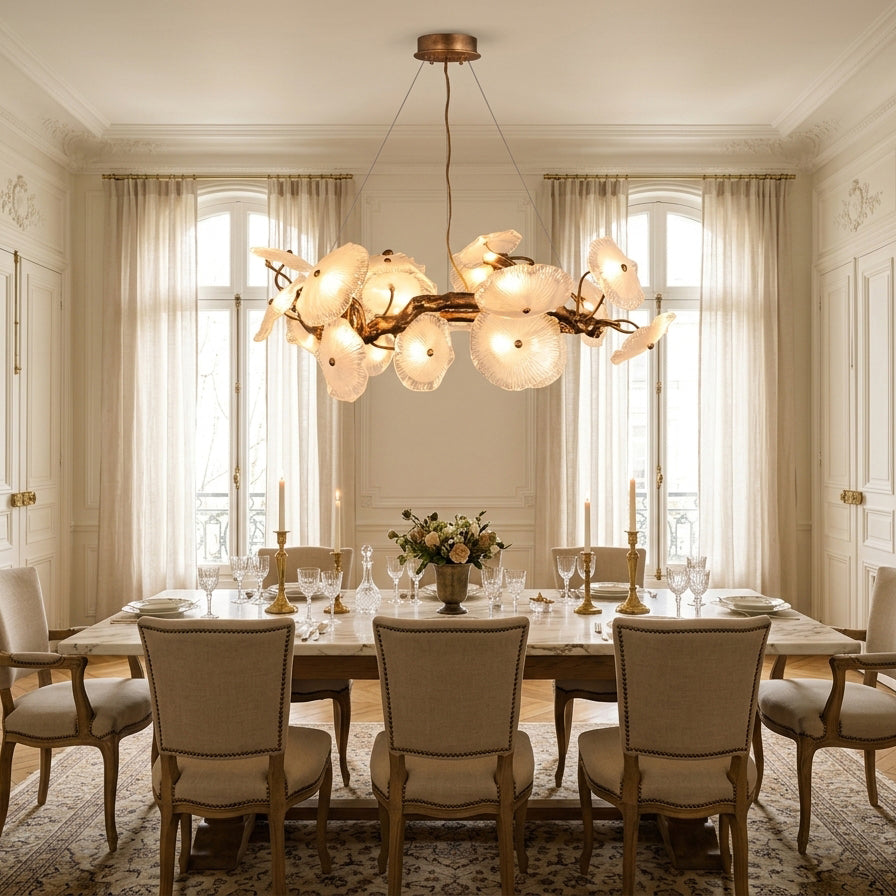 Avenhurst Lustre Lotus En Verre – vue 7