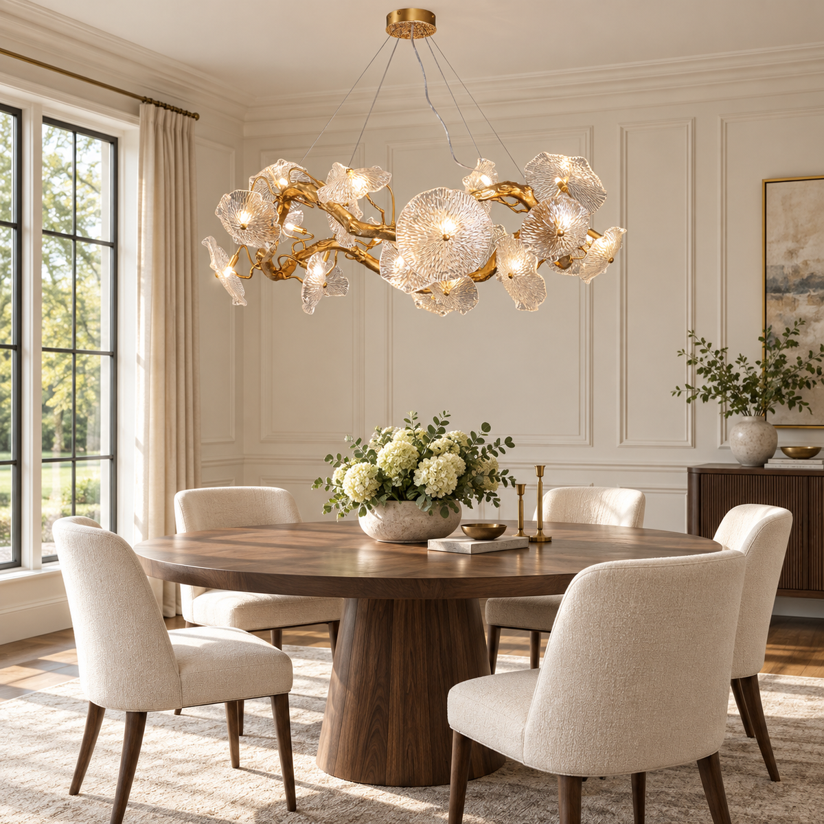 Avenhurst Lustre Lotus En Verre – vue 4