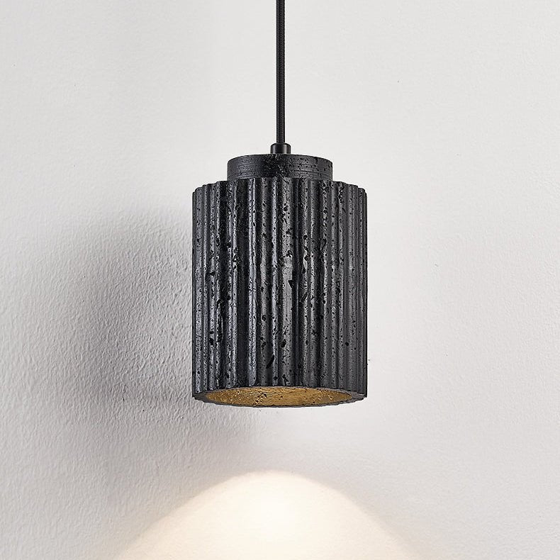 Hirb Suspension en Travertin Noir Ridge