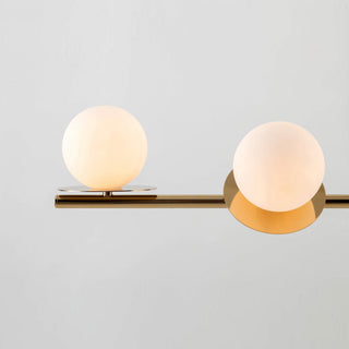 Evvararis Lustre Moderne Minimaliste en Laiton et Verre