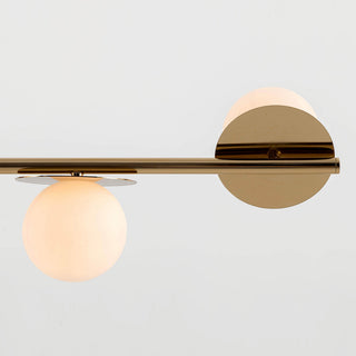 Evvararis Lustre Moderne Minimaliste en Laiton et Verre