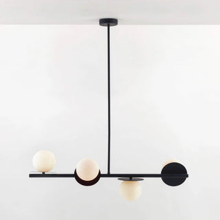 Evvararis Lustre Moderne Minimaliste en Laiton et Verre