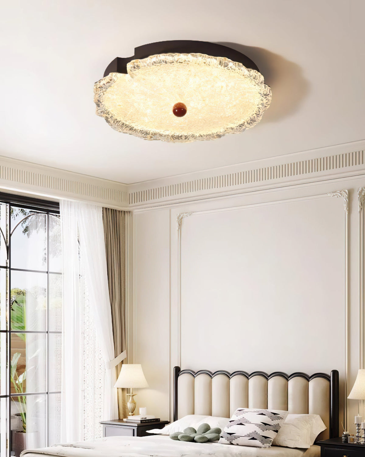Gialo Textured Glass Ceiling Light-Neutral Decor