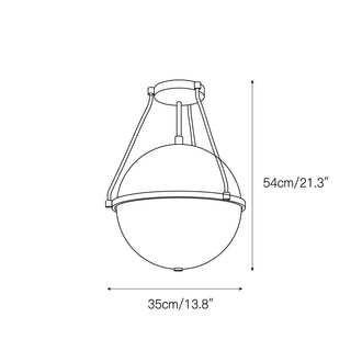 Atale Lampe de Plafond Moderne Minimaliste en Verre et Métal