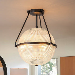 Atale Lampe de Plafond Moderne Minimaliste en Verre et Métal