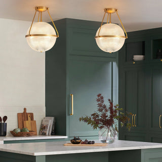 Atale Lampe de Plafond Moderne Minimaliste en Verre et Métal