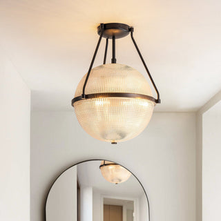 Atale Lampe de Plafond Moderne Minimaliste en Verre et Métal