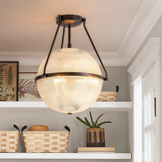 Atale Lampe de Plafond Moderne Minimaliste en Verre et Métal