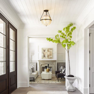 Atale Lampe de Plafond Moderne Minimaliste en Verre et Métal