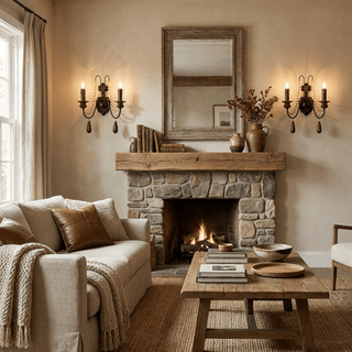 Newel Turned Wood Candle Sconce-Neutral Decor