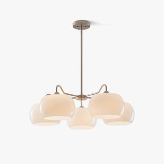 Aurora Lustre White Glass Persimmon Shape