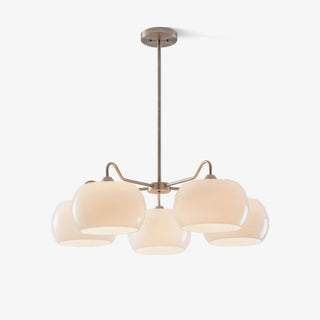 Aurora Lustre White Glass Persimmon Shape