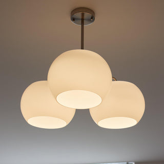 Aurora Lustre White Glass Persimmon Shape