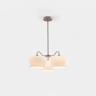 Aurora Lustre White Glass Persimmon Shape
