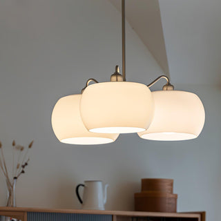 Aurora Lustre White Glass Persimmon Shape
