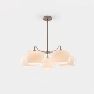 Aurora Lustre White Glass Persimmon Shape