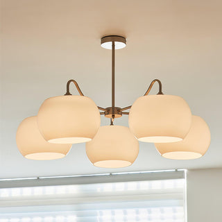 Aurora Lustre White Glass Persimmon Shape