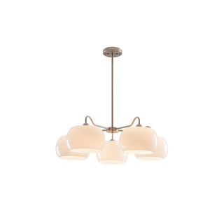 Aurora Lustre White Glass Persimmon Shape
