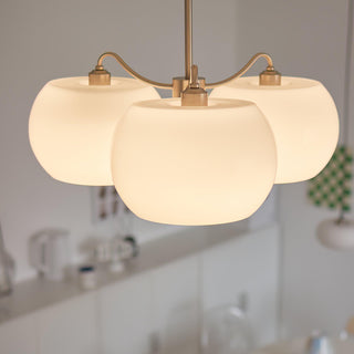 Aurora Lustre White Glass Persimmon Shape