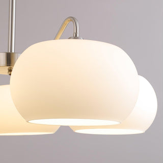 Aurora Lustre White Glass Persimmon Shape