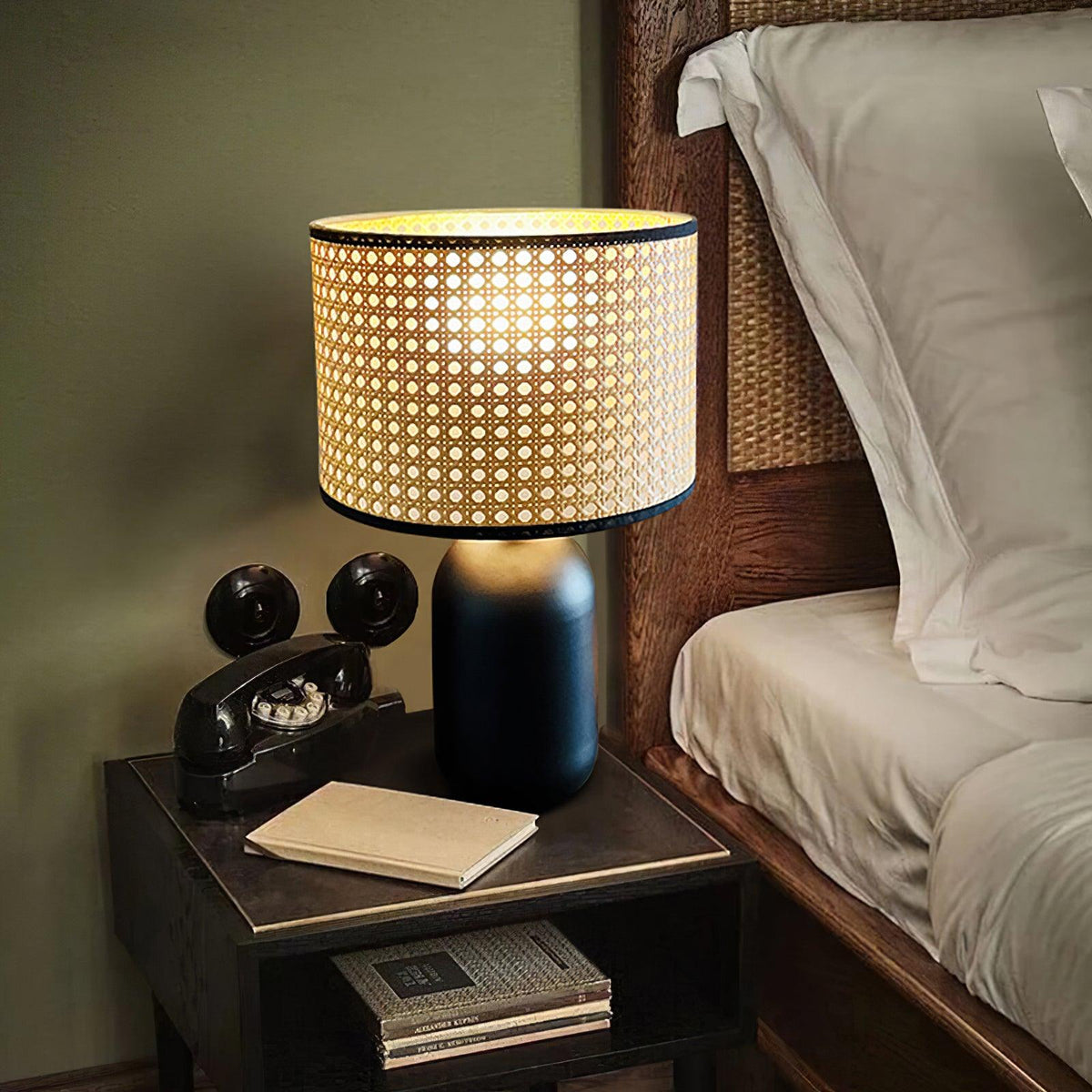 Ravarielle Lampe de Table Moderne en Bambou