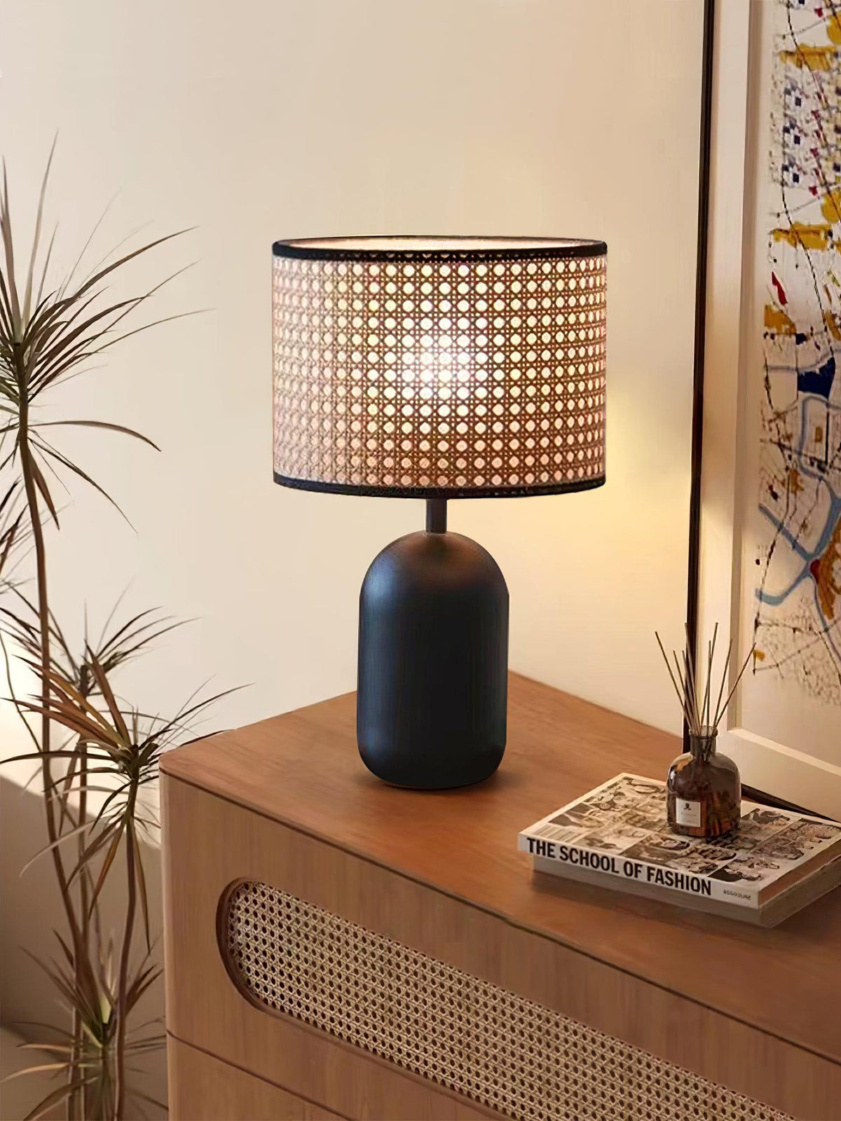 Ravarielle Lampe de Table Moderne en Bambou