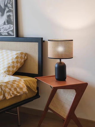 Ravarielle Lampe de Table Moderne en Bambou