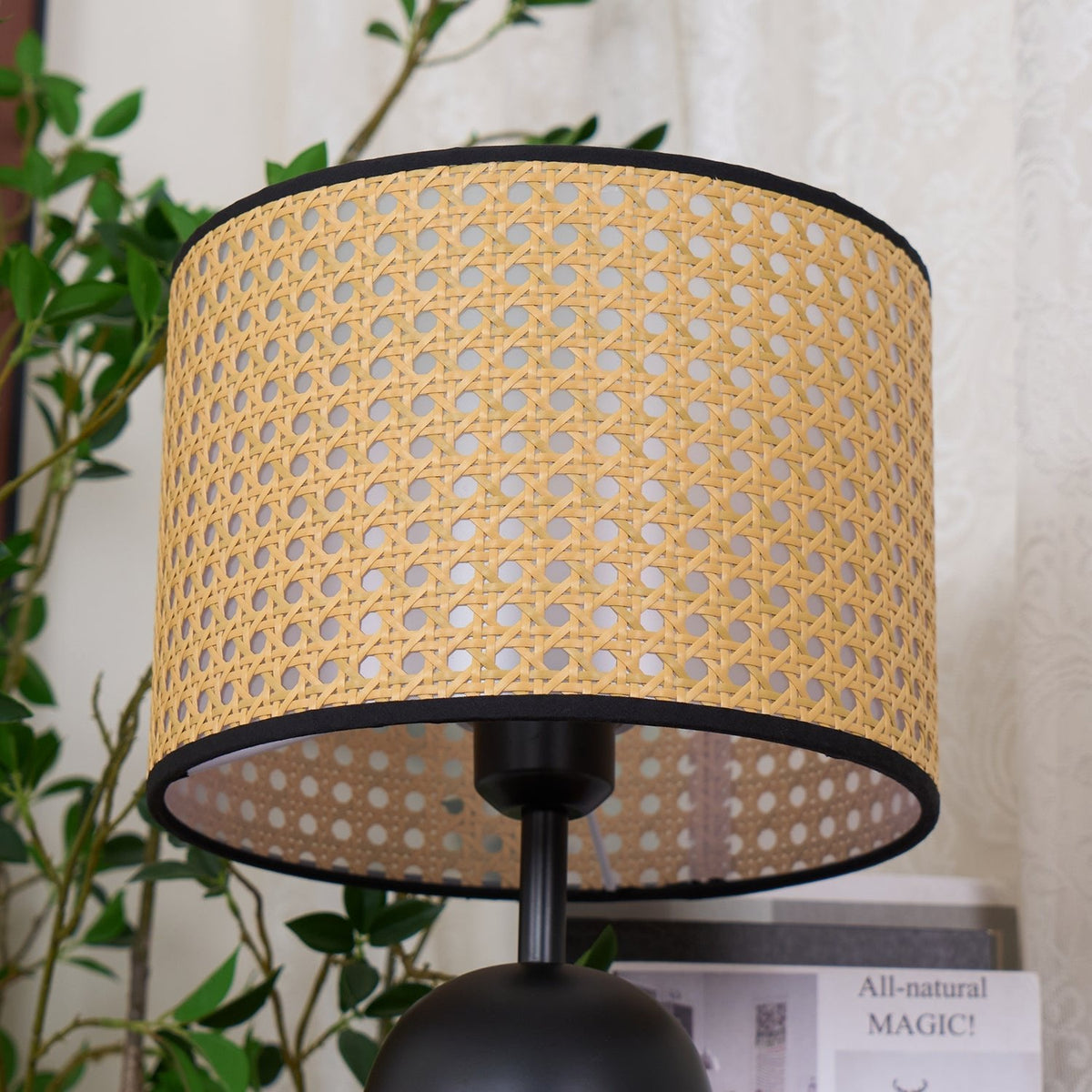 Ravarielle Lampe de Table Moderne en Bambou