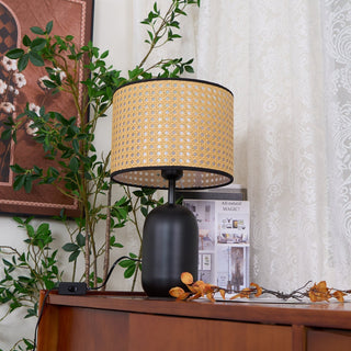 Ravarielle Lampe de Table Moderne en Bambou