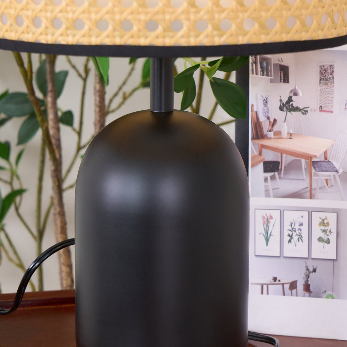 Ravarielle Lampe de Table Moderne en Bambou