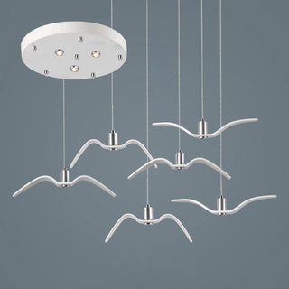 Lustra Suspension Lampe Ailes d'Oiseau pour Salon-Luire