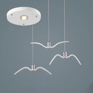 Lustra Suspension Lampe Ailes d'Oiseau pour Salon-Luire