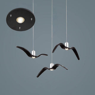 Lustra Suspension Lampe Ailes d'Oiseau pour Salon-Luire