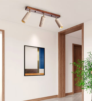 Eurliryra Projecteur Rail Multi-Cylindre en Travertin