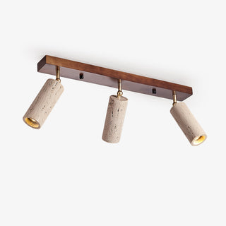 Eurliryra Projecteur Rail Multi-Cylindre en Travertin