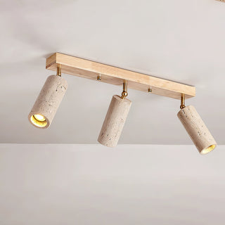 Eurliryra Projecteur Rail Multi-Cylindre en Travertin