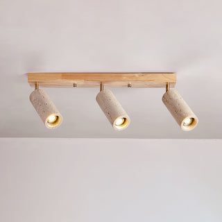 Eurliryra Projecteur Rail Multi-Cylindre en Travertin