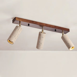 Eurliryra Projecteur Rail Multi-Cylindre en Travertin