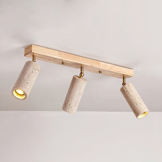 Eurliryra Projecteur Rail Multi-Cylindre en Travertin