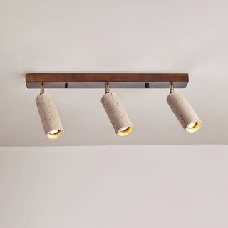 Eurliryra Projecteur Rail Multi-Cylindre en Travertin