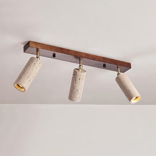 Eurliryra Projecteur Rail Multi-Cylindre en Travertin