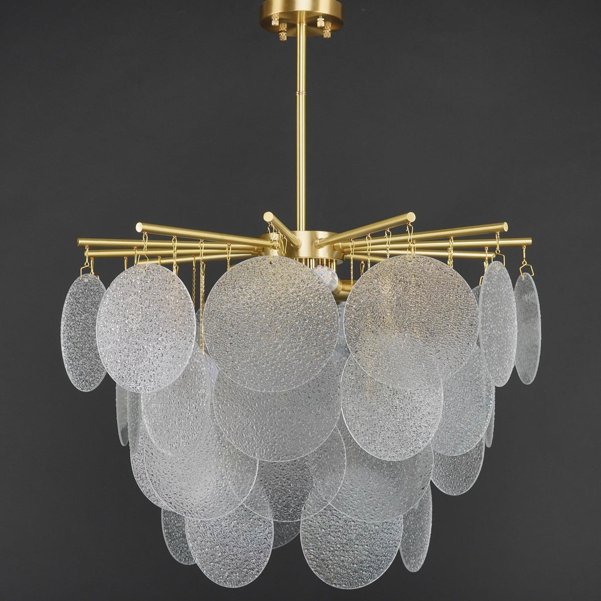 Kellilia Lustre Nimbus en Verre avec Gouttes