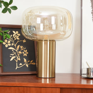 Teloz Lampe de Table Industrielle en Verre