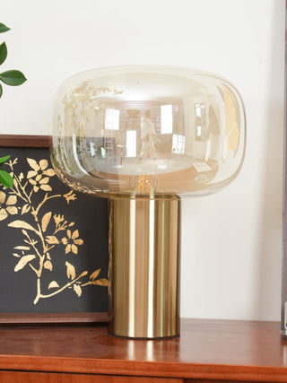 Teloz Lampe de Table Industrielle en Verre