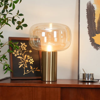 Teloz Lampe de Table Industrielle en Verre