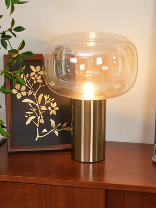 Teloz Lampe de Table Industrielle en Verre