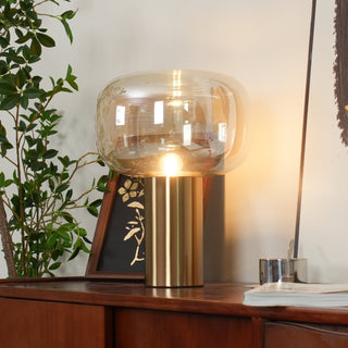 Teloz Lampe de Table Industrielle en Verre
