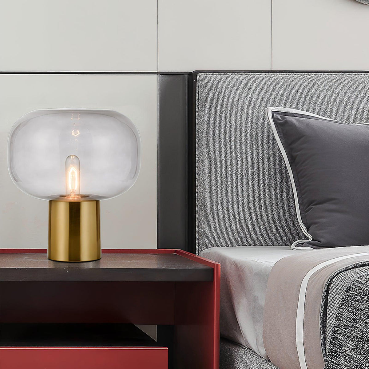 Teloz Lampe de Table Industrielle en Verre