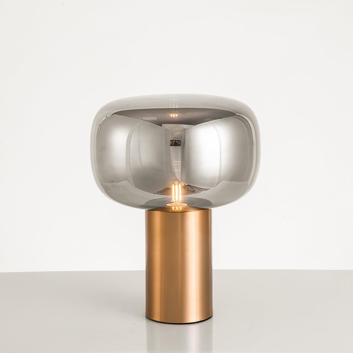 Teloz Lampe de Table Industrielle en Verre
